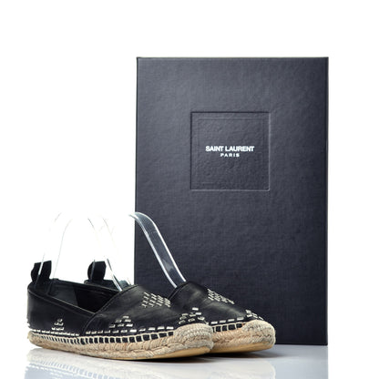 Saint Laurent Nappa Studded Espadrilles 36.5 Black 10 of 10