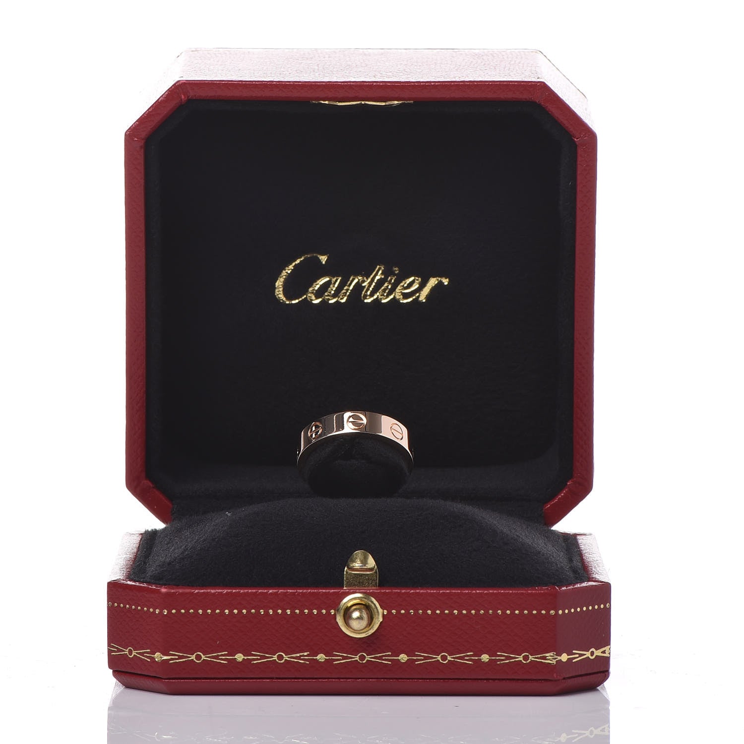 Cartier 18K Pink Gold Diamond 4mm LOVE Wedding Band Ring 47 4 7 of 7