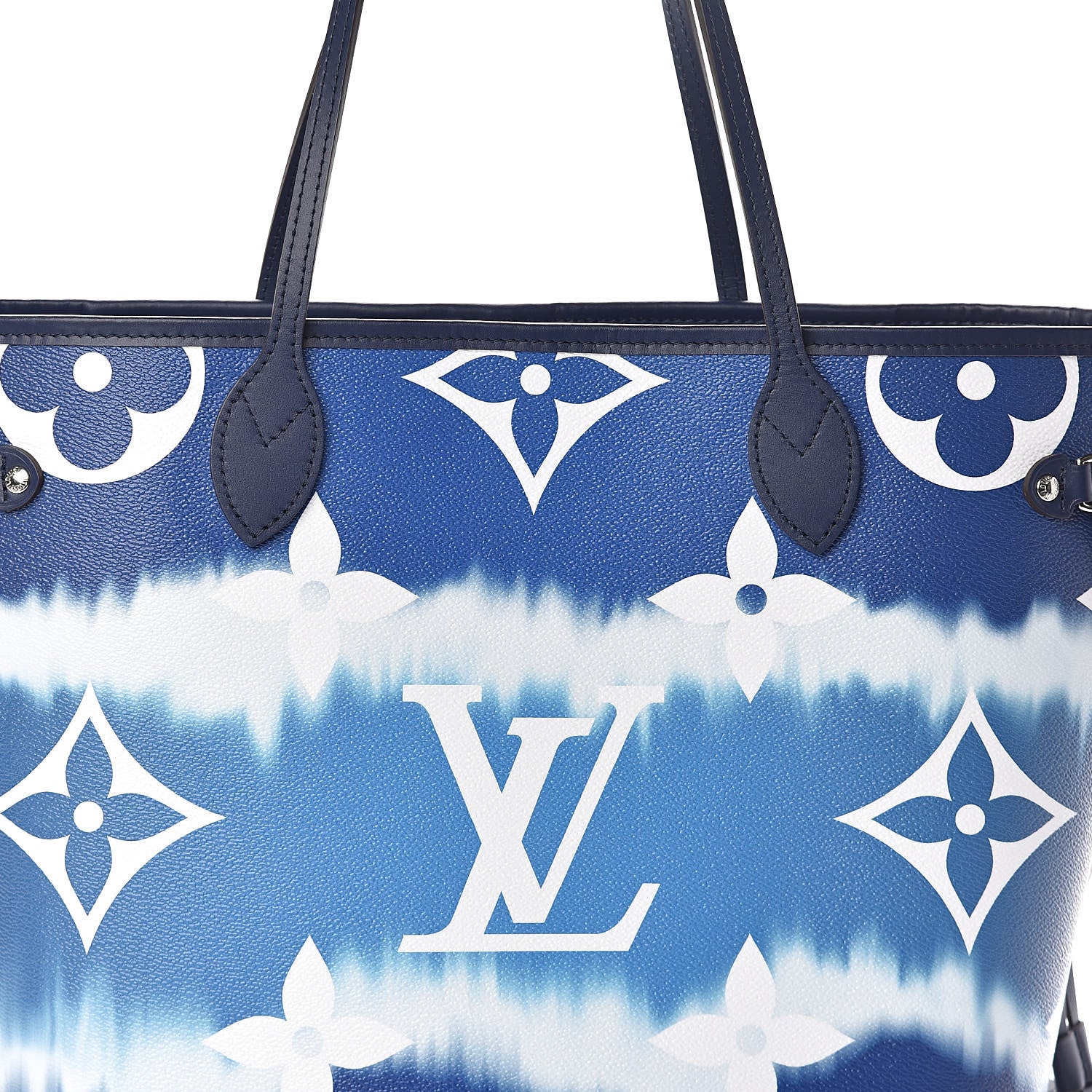 Louis Vuitton Monogram Escale Neverfull MM Blue 8 of 10