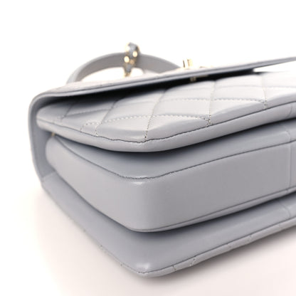 Chanel Lambskin Quilted Small Trendy CC Flap Dual Handle Bag Light Grey 8 of 10