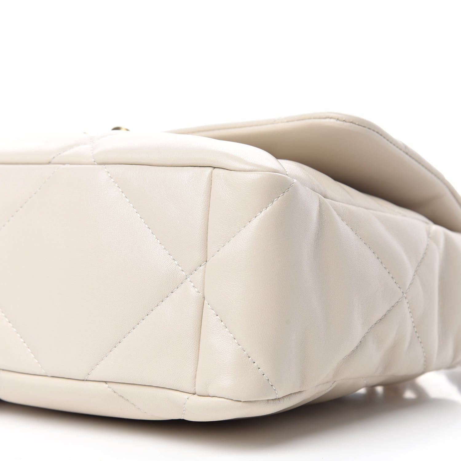 Chanel Lambskin Quilted Large Chanel 19 Flap Light Beige 7 of 11