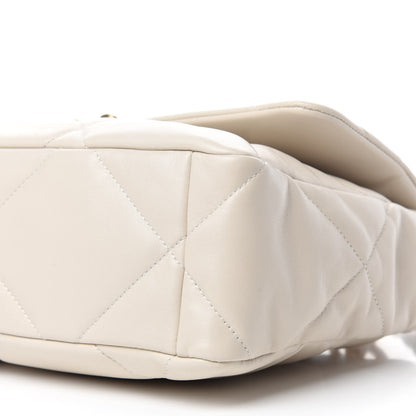 Chanel Lambskin Quilted Large Chanel 19 Flap Light Beige 7 of 11