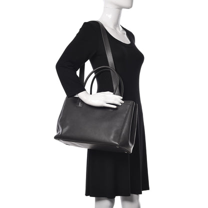 Chanel Calfskin Cerf Executive Shopper Tote Dark Grey 3 of 17