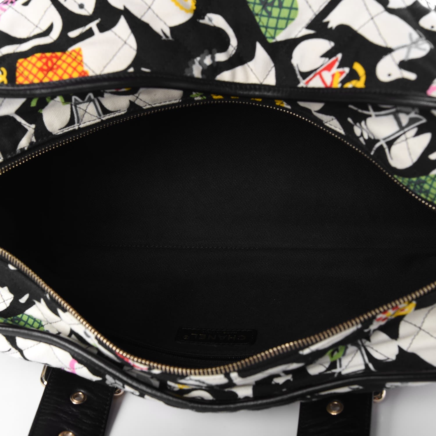 Chanel Canvas Baby Animals Diaper Bag Black 5 of 7