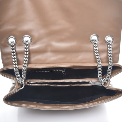 Saint Laurent Calfskin Y Quilted Monogram Medium Loulou Chain Satchel Desert Storm 5 of 9