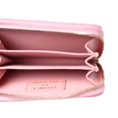 Chanel Caviar Quilted Zip Coin Purse Pink 5 of 8