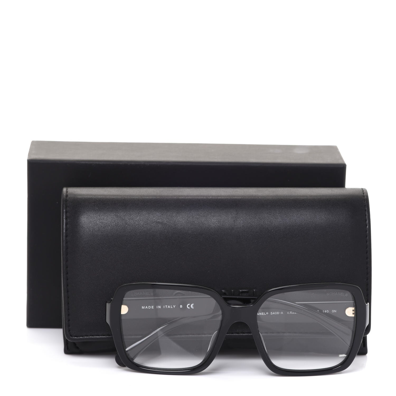 Chanel Acetate Square Eyeglasses 5408 Black 7 of 7