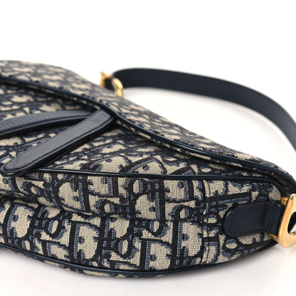 Christian Dior Oblique Saddle Bag Blue 10 of 12