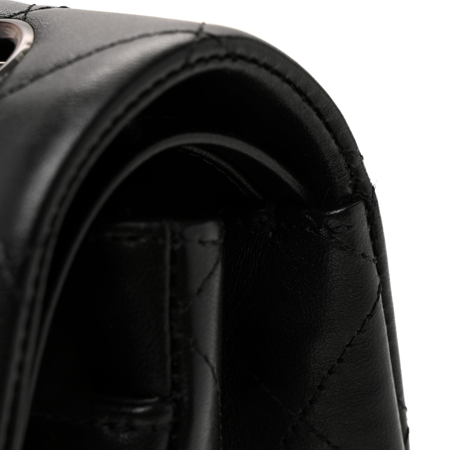 Lambskin Quilted Small Double Flap So Black