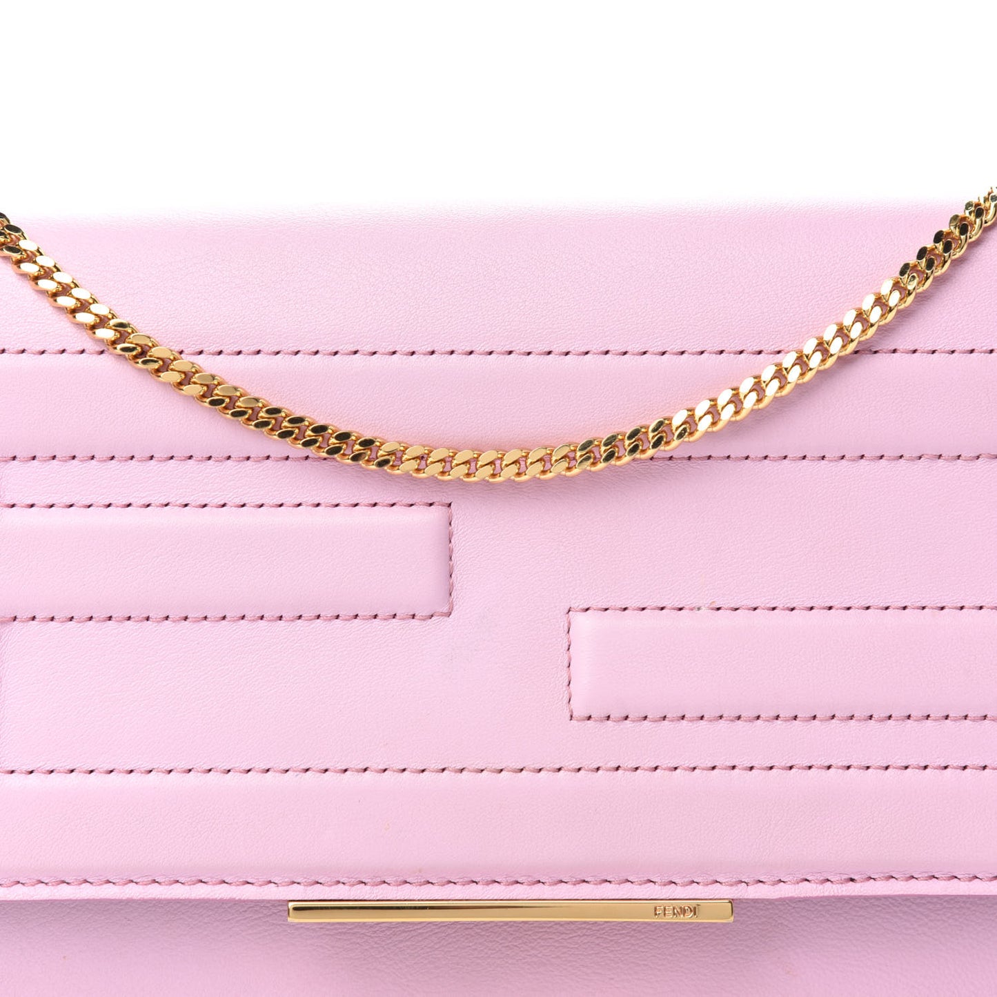 Vitello Flamingo Tube Wallet on Chain Lavanda
