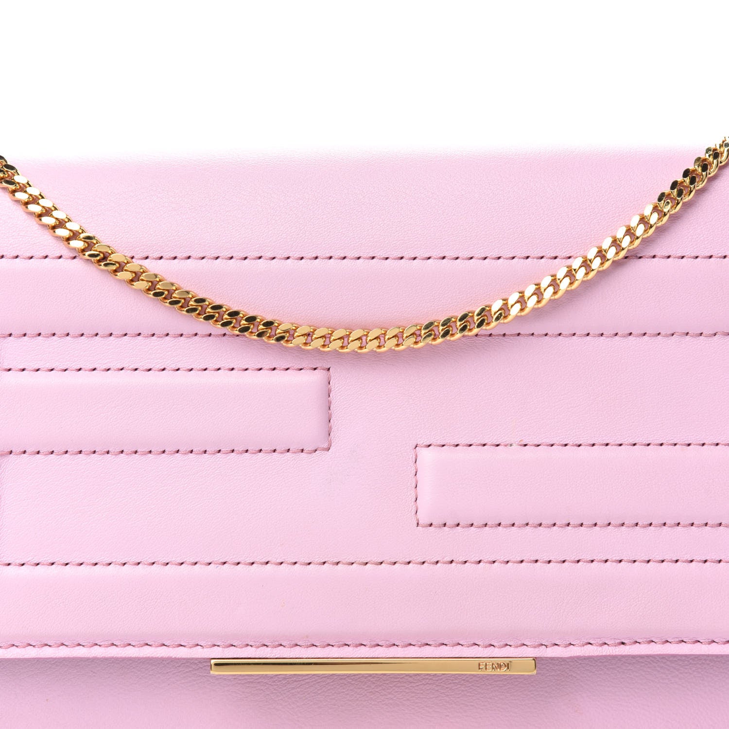 Fendi Vitello Flamingo Tube Wallet on Chain Lavanda 11 of 11