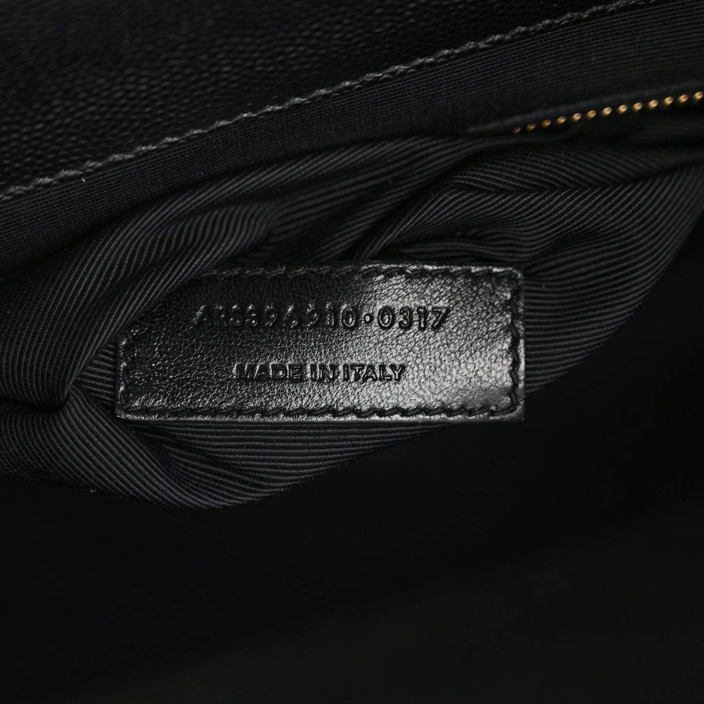 Grain De Poudre Matelasse Chevron Large Monogram Satchel Black