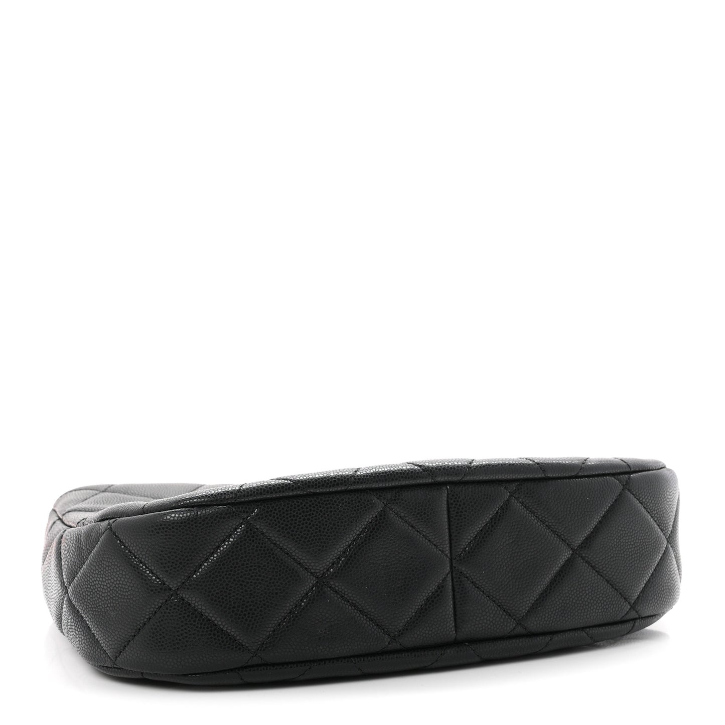Caviar Quilted Triple Chain Hobo Black