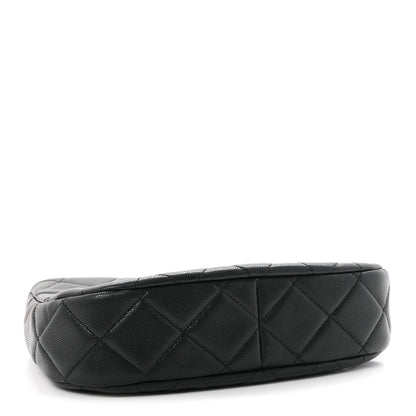 Chanel Caviar Quilted Triple Chain Hobo Black 4 of 10