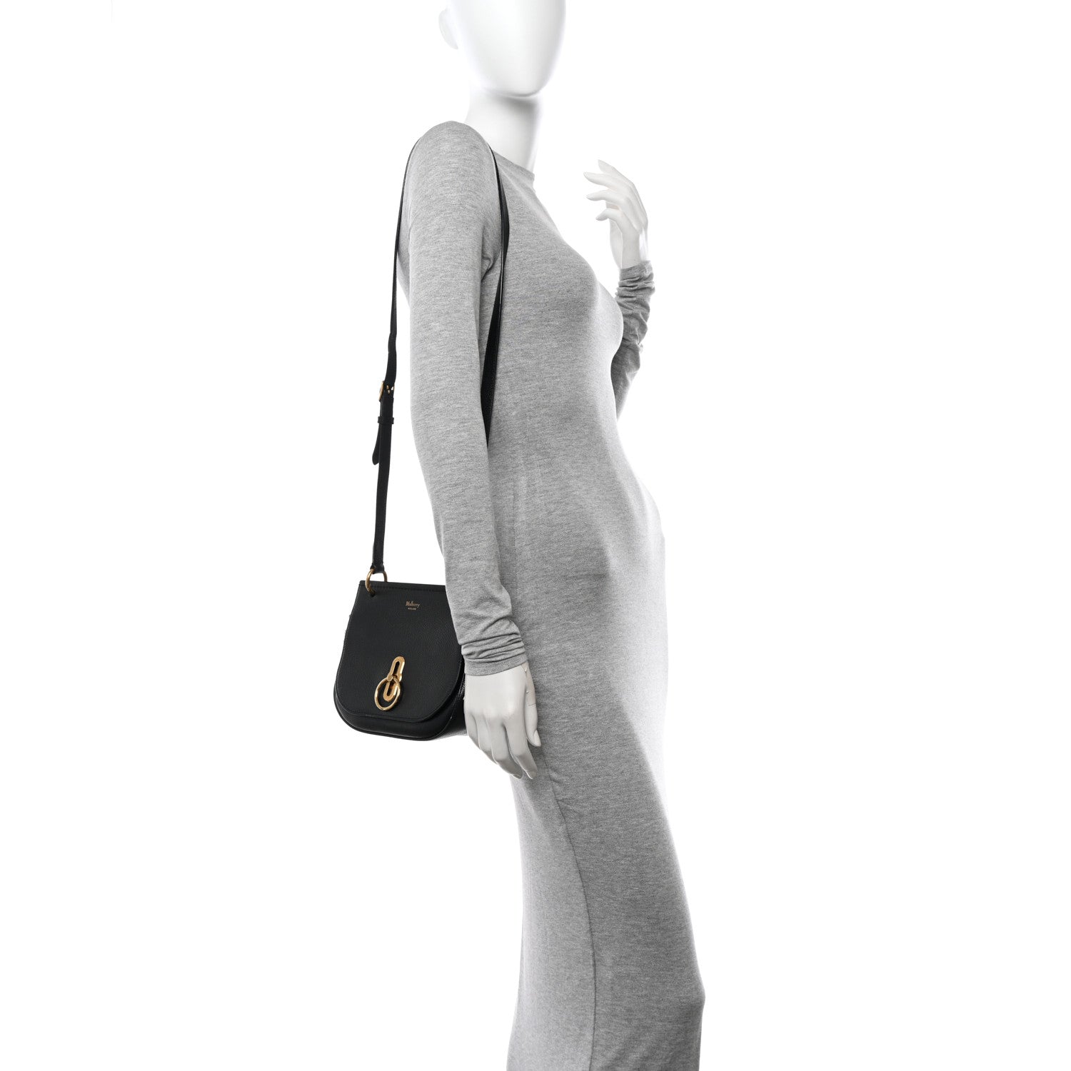Mulberry Small Classic Grain Calfskin Small Amberley Satchel Black 2 of 14