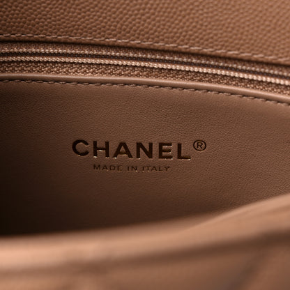 Chanel Caviar Quilted Mini Coco Handle Flap Beige 6 of 9