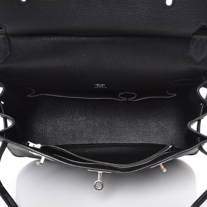 Hermes Taurillon Clemence Jypsiere 28 Black 5 of 8
