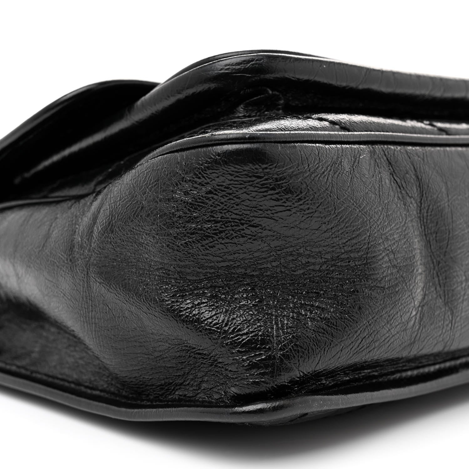 Saint Laurent Crinkled Calfskin Matelasse Monogram Medium Niki Chain Satchel Black 9 of 12