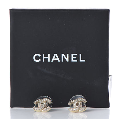 Chanel Crystal Mini CC Earrings Gold 5 of 5