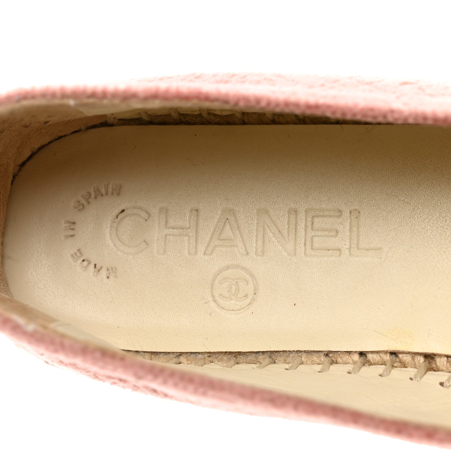 Chanel Velvet Grosgrain Quilted Camellia CC Espadrilles 35 Pink Black 7 of 9