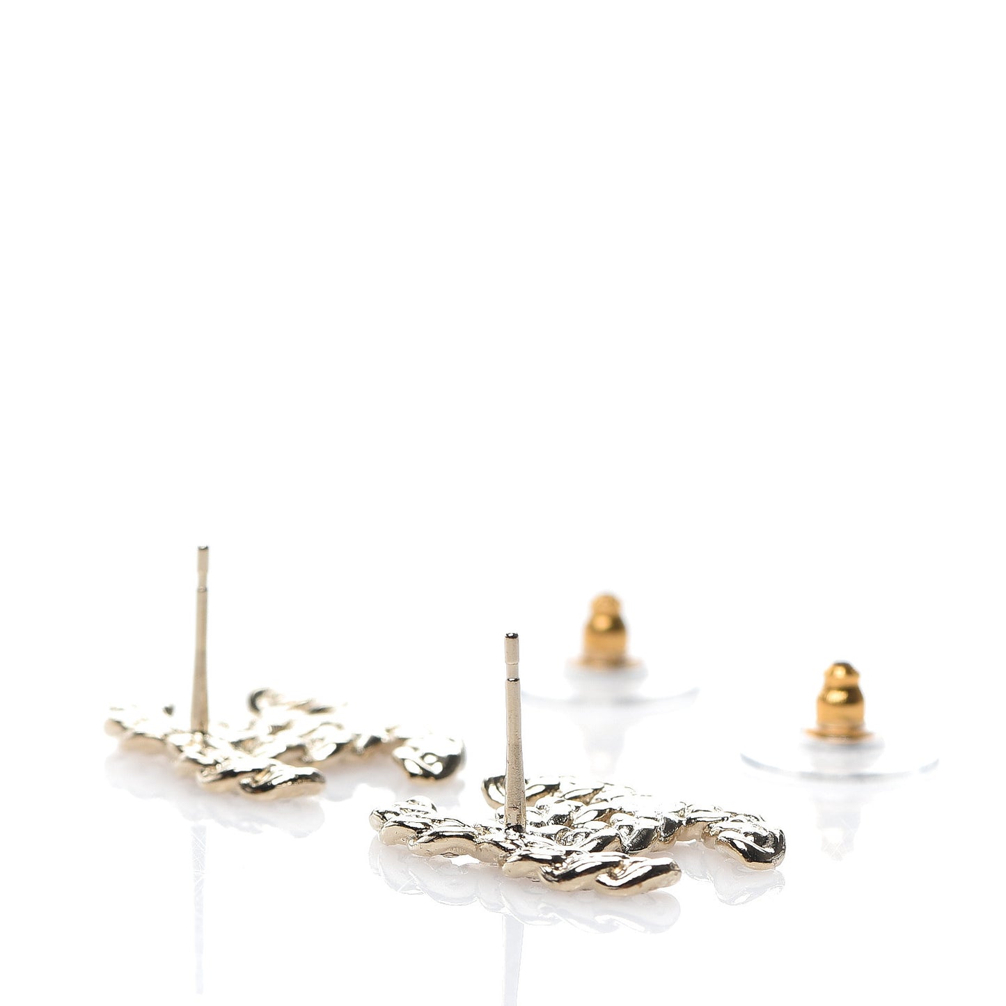 Crystal Pearls Coronation CC Earrings Gold