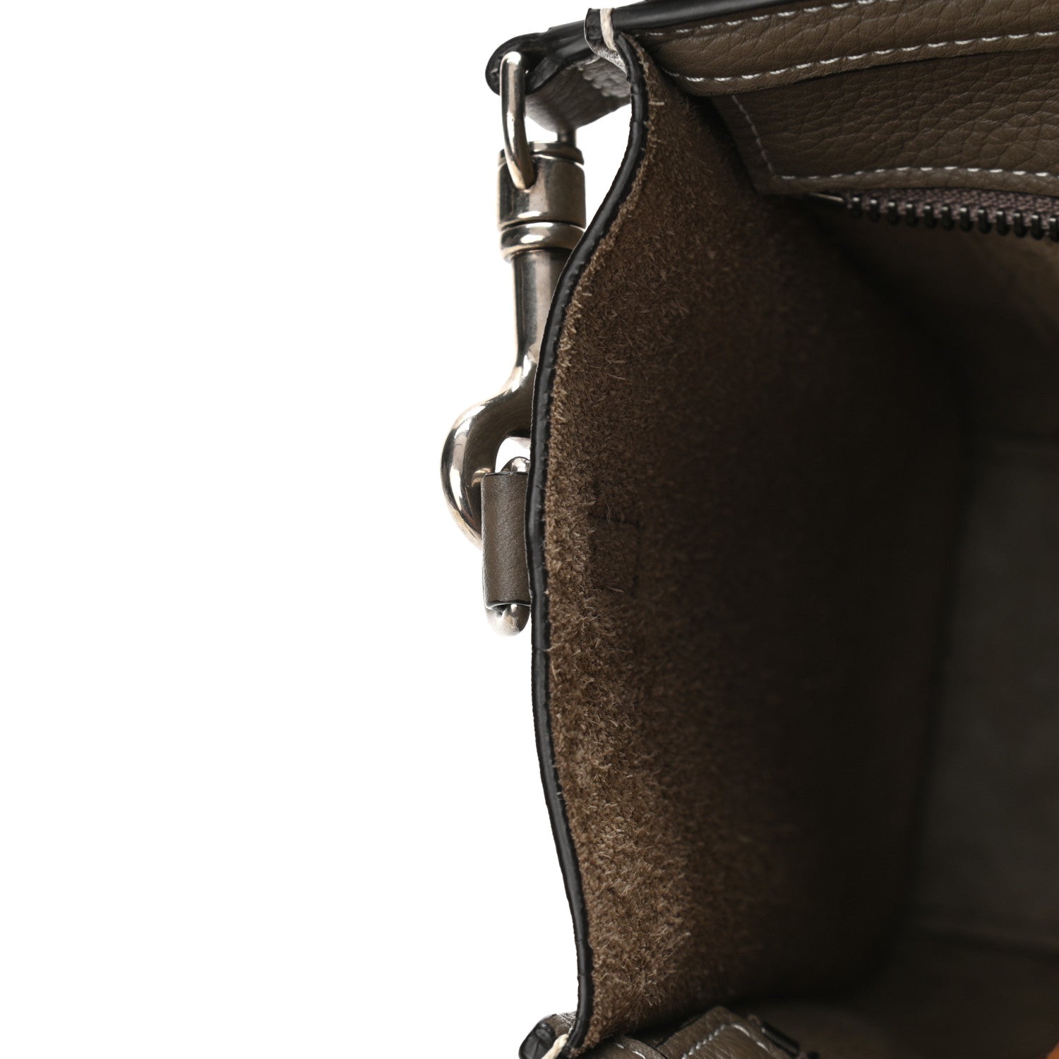 Celine Drummed Calfskin Nano Luggage Souris 12 of 12