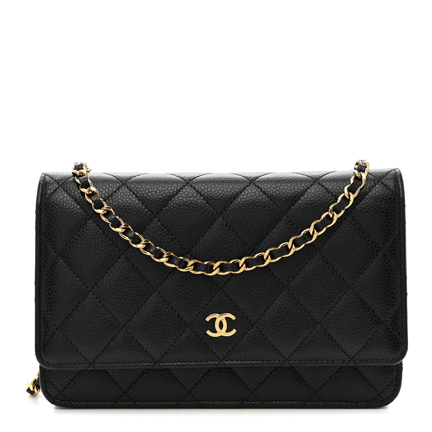Chanel Caviar Quilted Wallet on Chain WOC Black 1 of 12