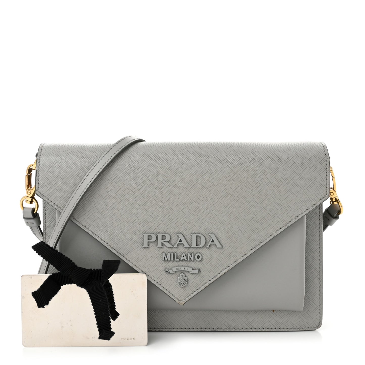 Saffiano City Calfskin Monochrome Envelope Crossbody Nube