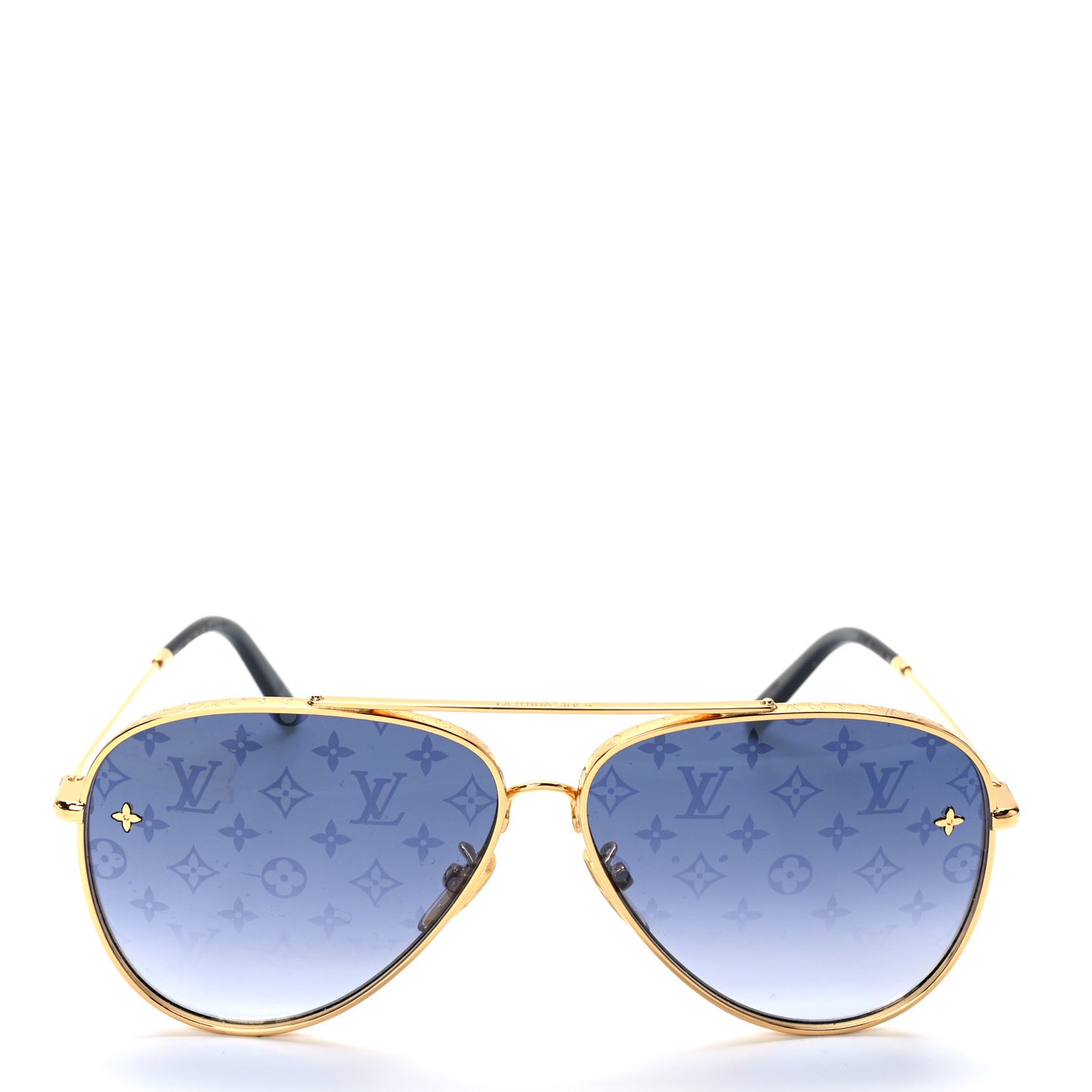 Metal Monogram The LV Pilot Sunglasses Z1782U Gradient Navy Blue