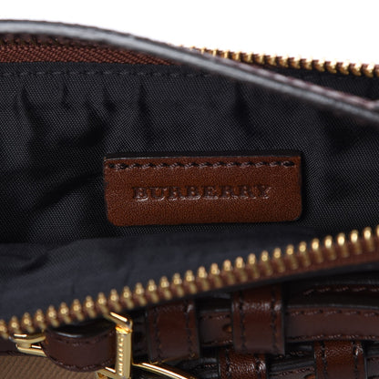 Burberry House Check Bridle Calfskin Peyton Crossbody Tan 6 of 9