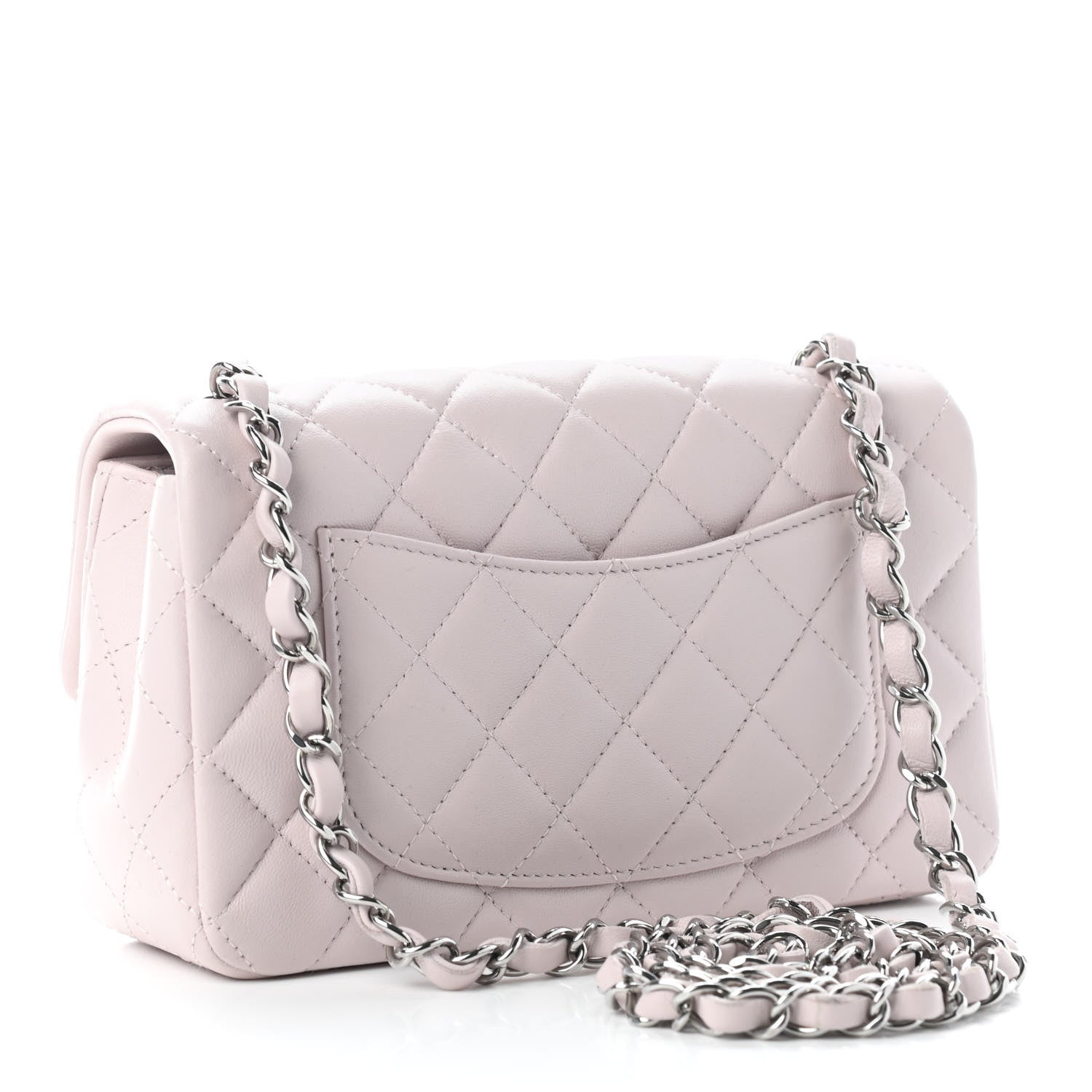 Chanel Lambskin Quilted Mini Rectangular Flap Light Pink 3 of 9
