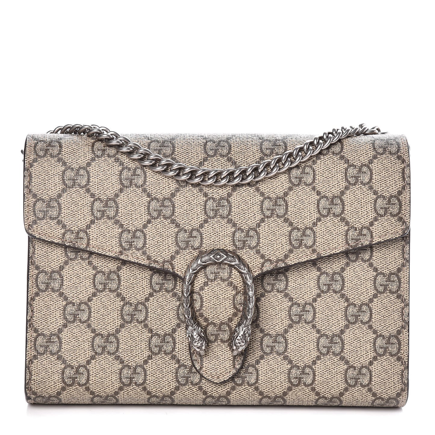 GG Supreme Monogram Mini Dionysus Chain Wallet Beige Taupe