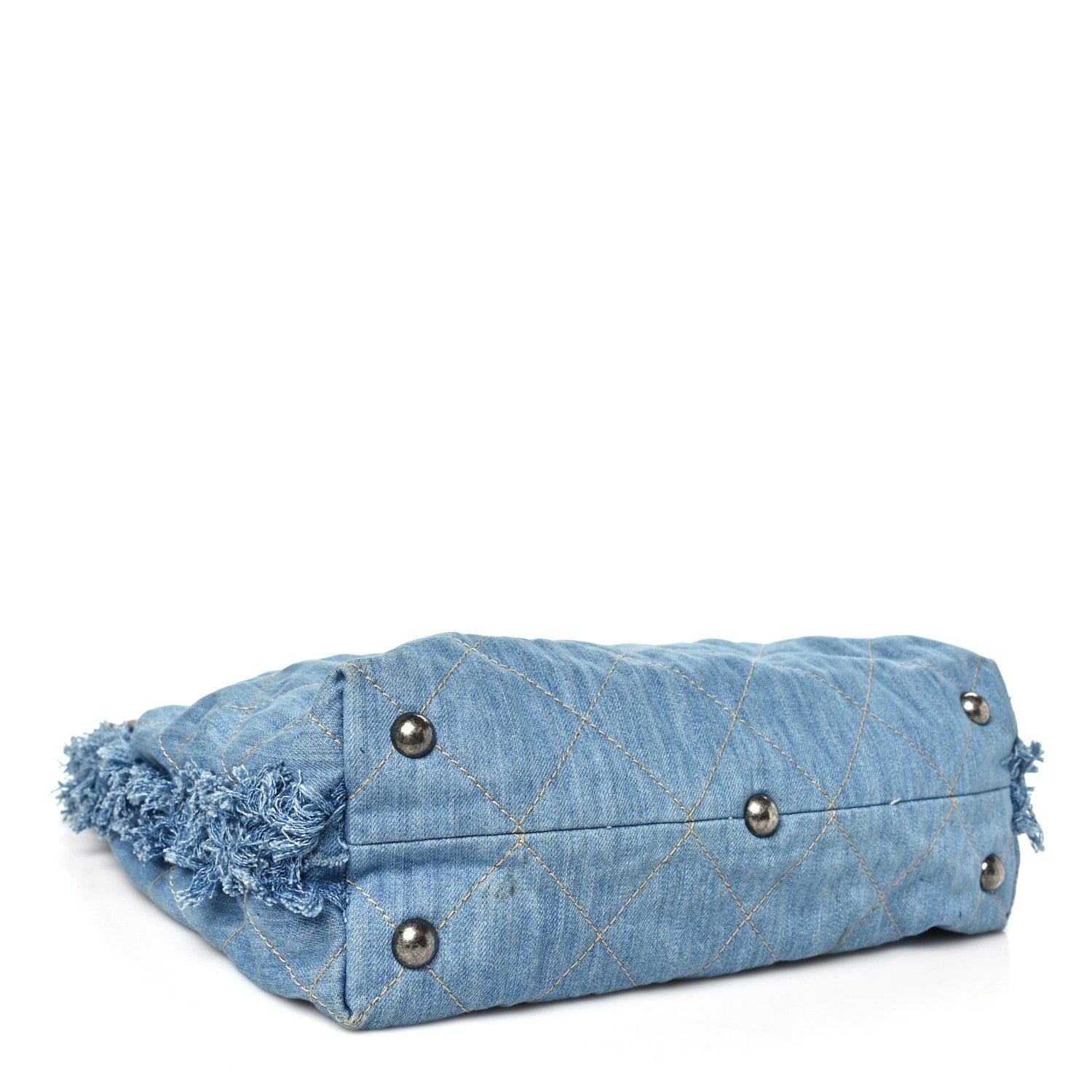 Chanel Denim Quilted Chain Hobo Light Blue 4 of 10