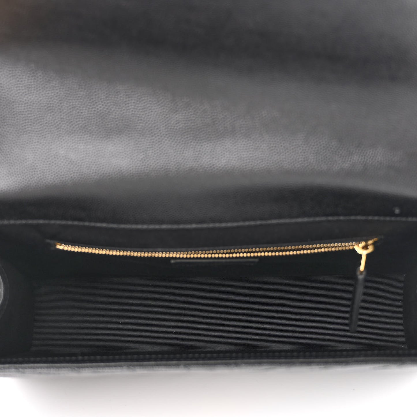Grain De Poudre Matelasse Chevron Large Monogram Satchel Black