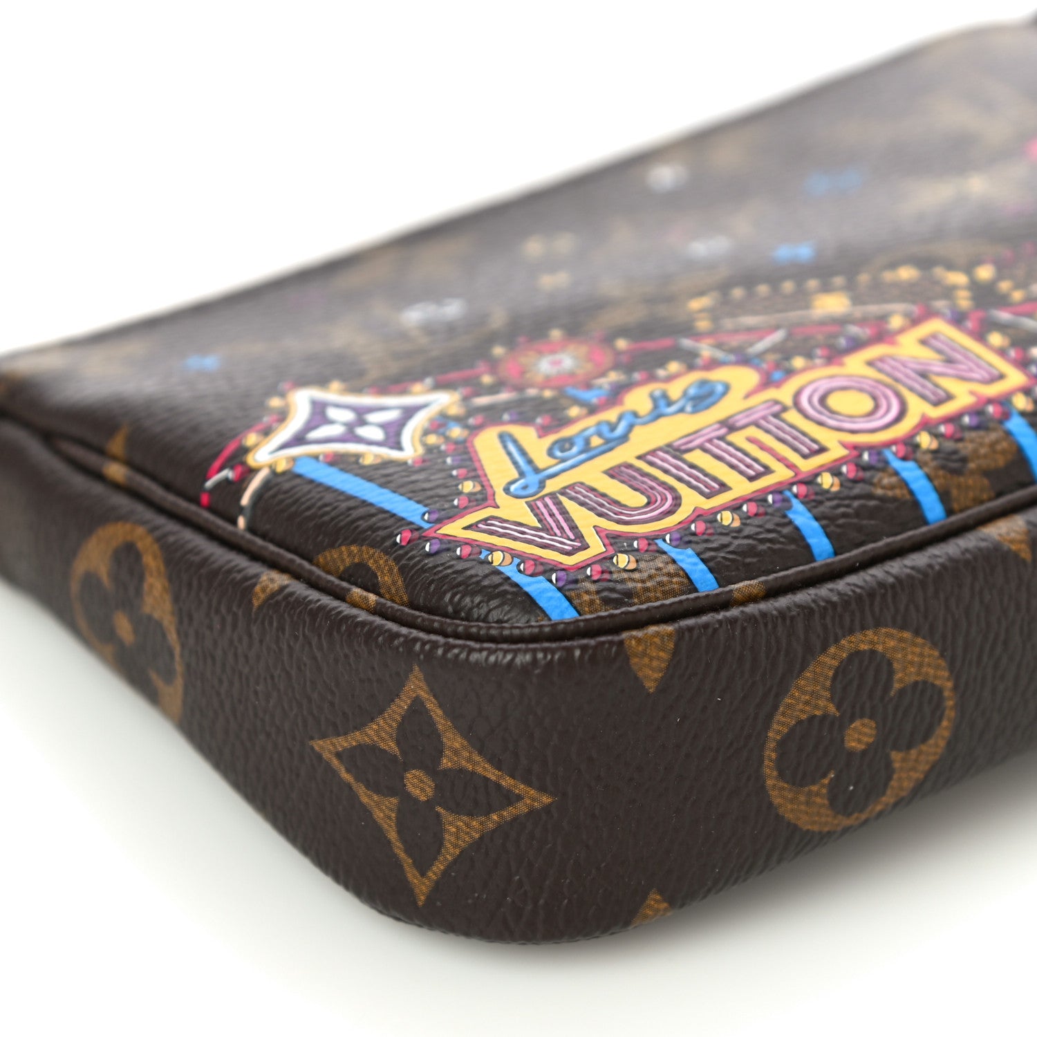 Louis Vuitton Monogram 2020 Christmas Animation Roller Coaster Mini Pochette Accessories Pivoine 8 of 10