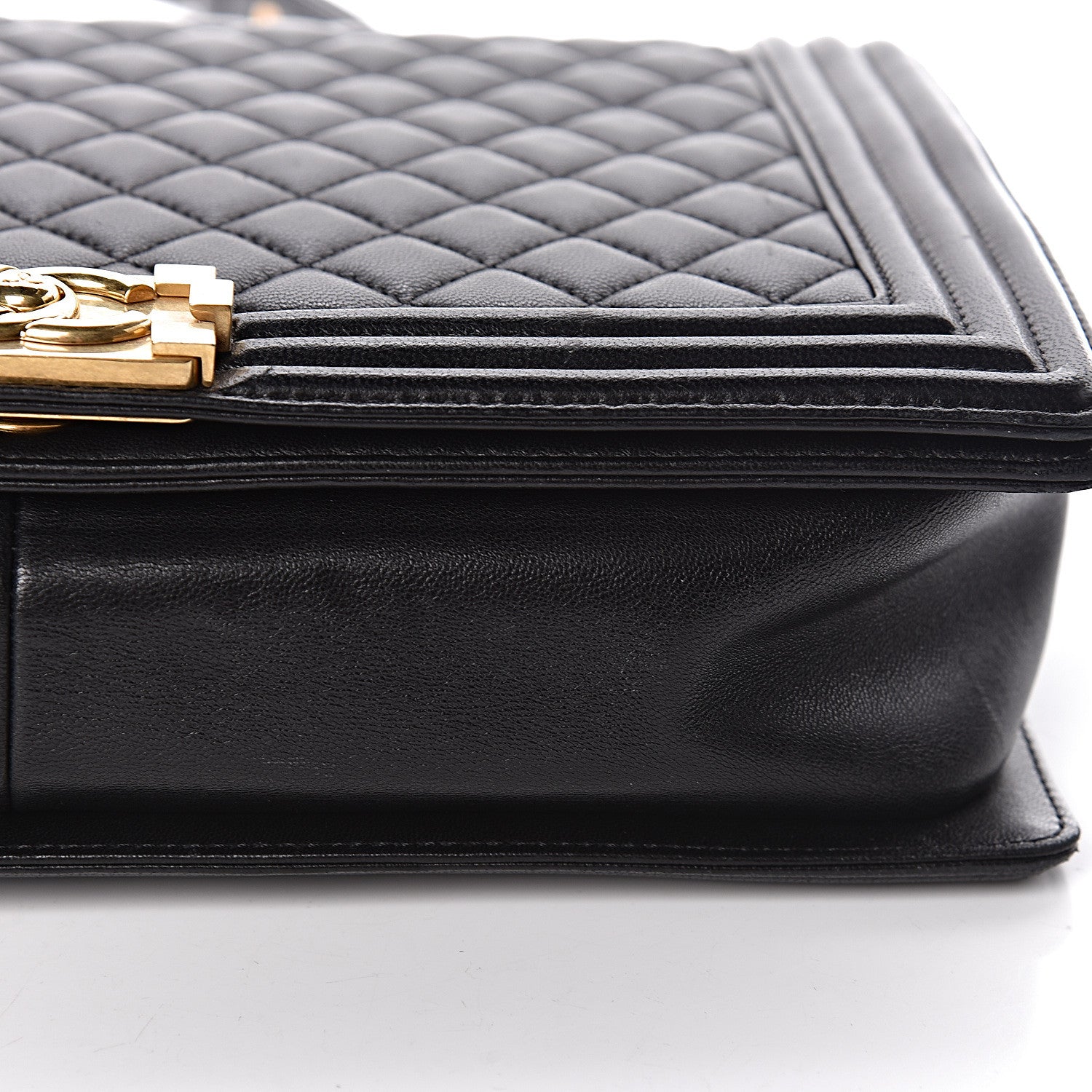 Chanel Lambskin Quilted Large Boy Flap Black 13 of 16