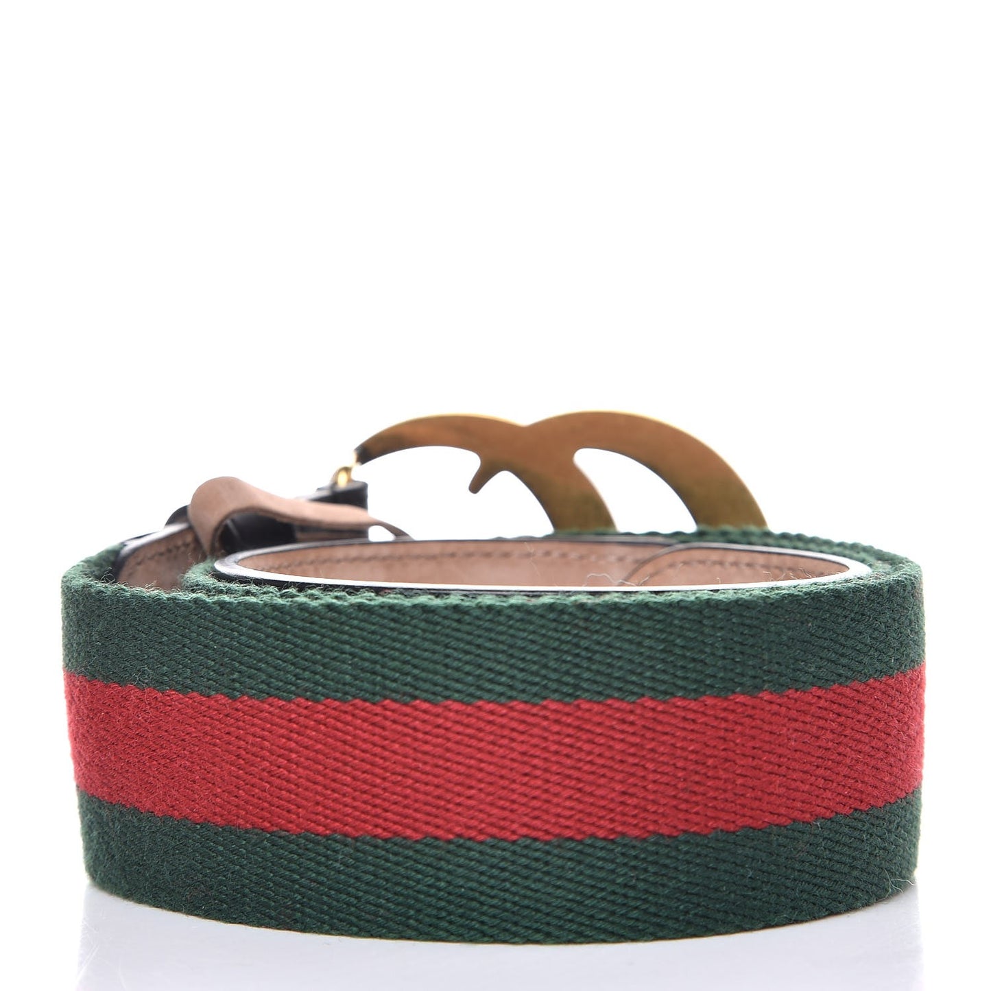 Nylon Calfskin Double G Web 40mm Belt 75 30 Green Red Black