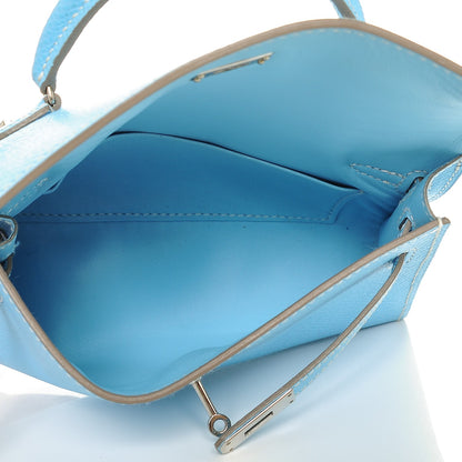 Hermes Epsom Tiny Kelly Sellier Celeste 7 of 20