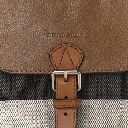 Burberry Mega Check Grainy Calfskin Small Gowan Messenger Bag Saddle Brown 13 of 24