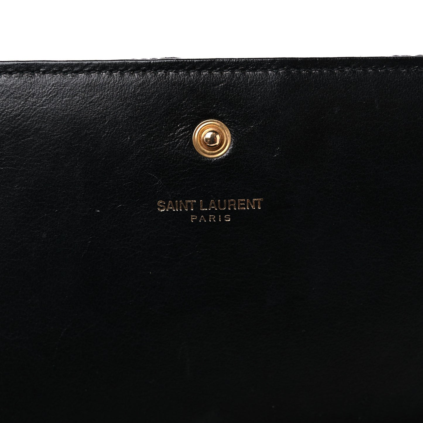 Canvas Star Print Monogram Chain Wallet Gold Black