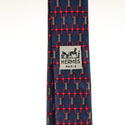 Hermes Printed Silk Mens Neck Tie 5 of 5