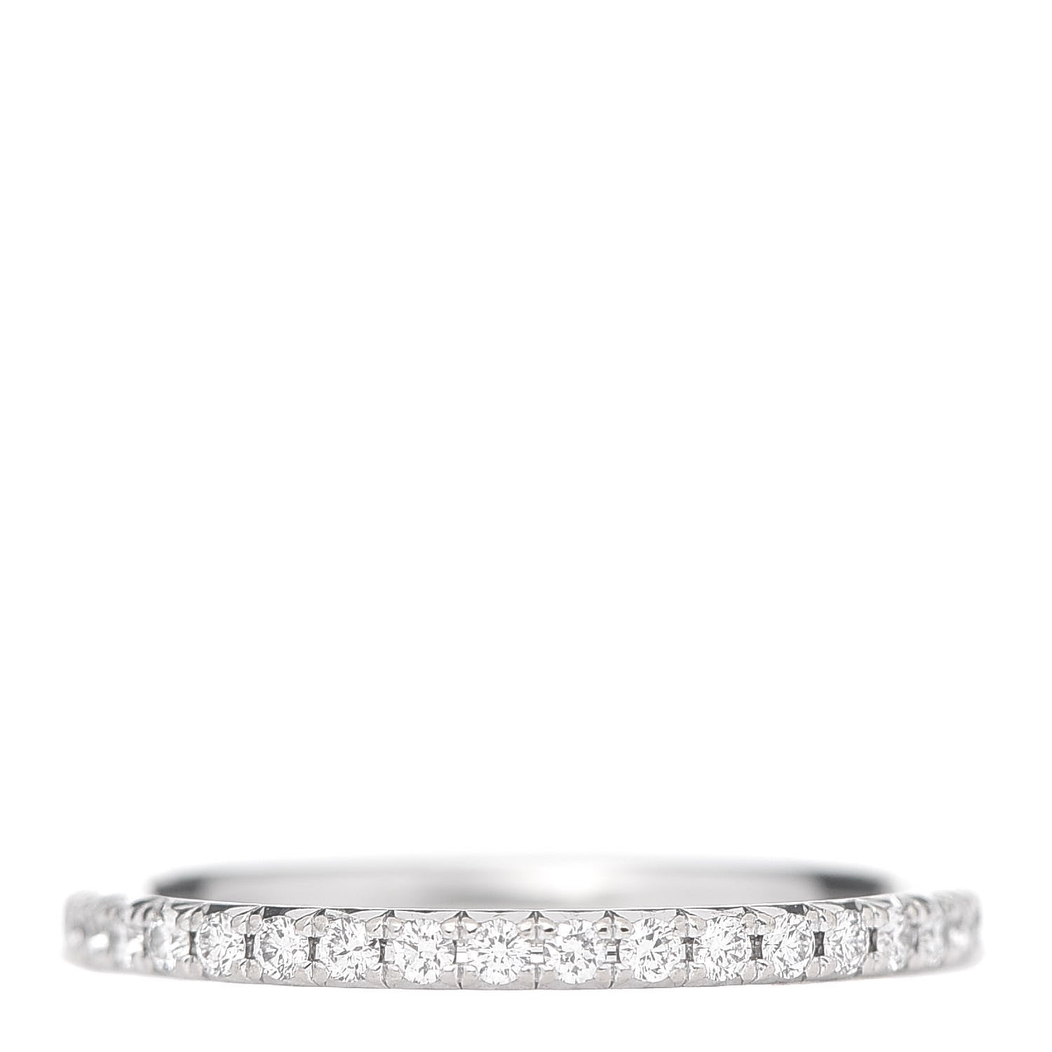 Tiffany 18K White Gold Diamond Metro Band Ring 47 4 3 of 6