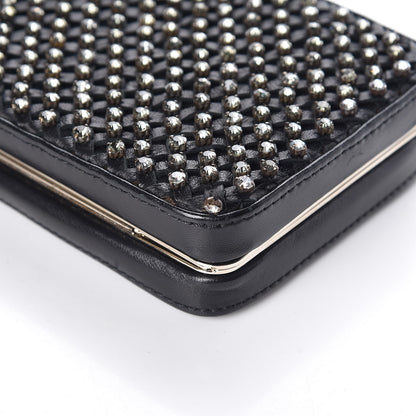 Valentino Garavani Nappa Crystal Embellished Secrets Minaudiere Clutch Black 6 of 8