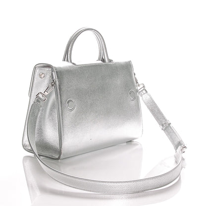 Christian Dior Metallic Grained Calfskin Medium Diorever Flap Silver 3 of 8