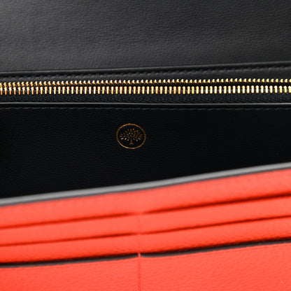 Mulberry Small Classic Grain Continental Wallet Coral Orange 6 of 6