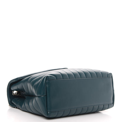 Saint Laurent Calfskin Y Quilted Monogram Medium Loulou Chain Satchel Dark Turquoise 4 of 10