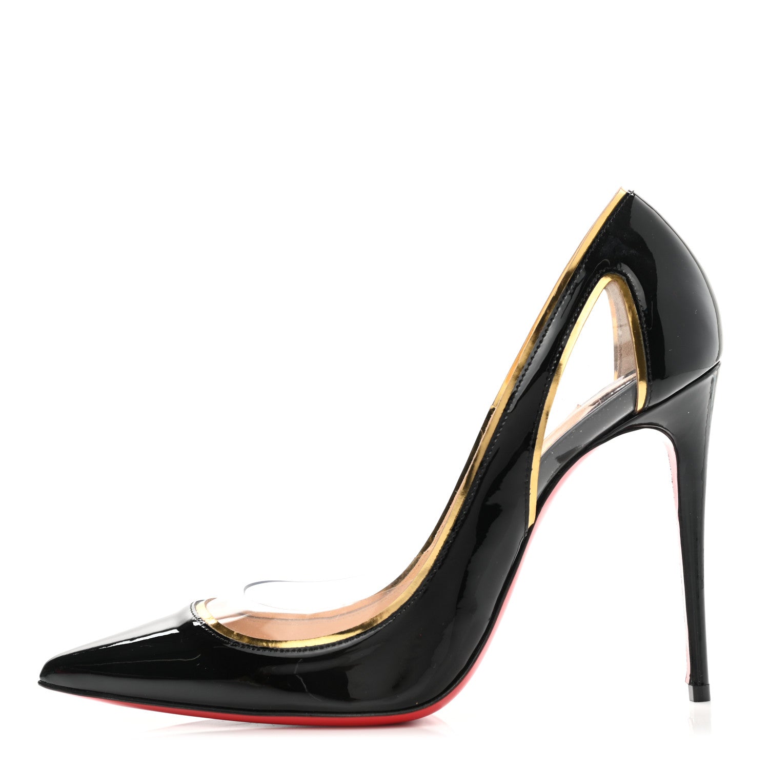 Christian Louboutin Patent PVC Specchio Cosmo 554 100 Pumps 38 Black 1 of 8