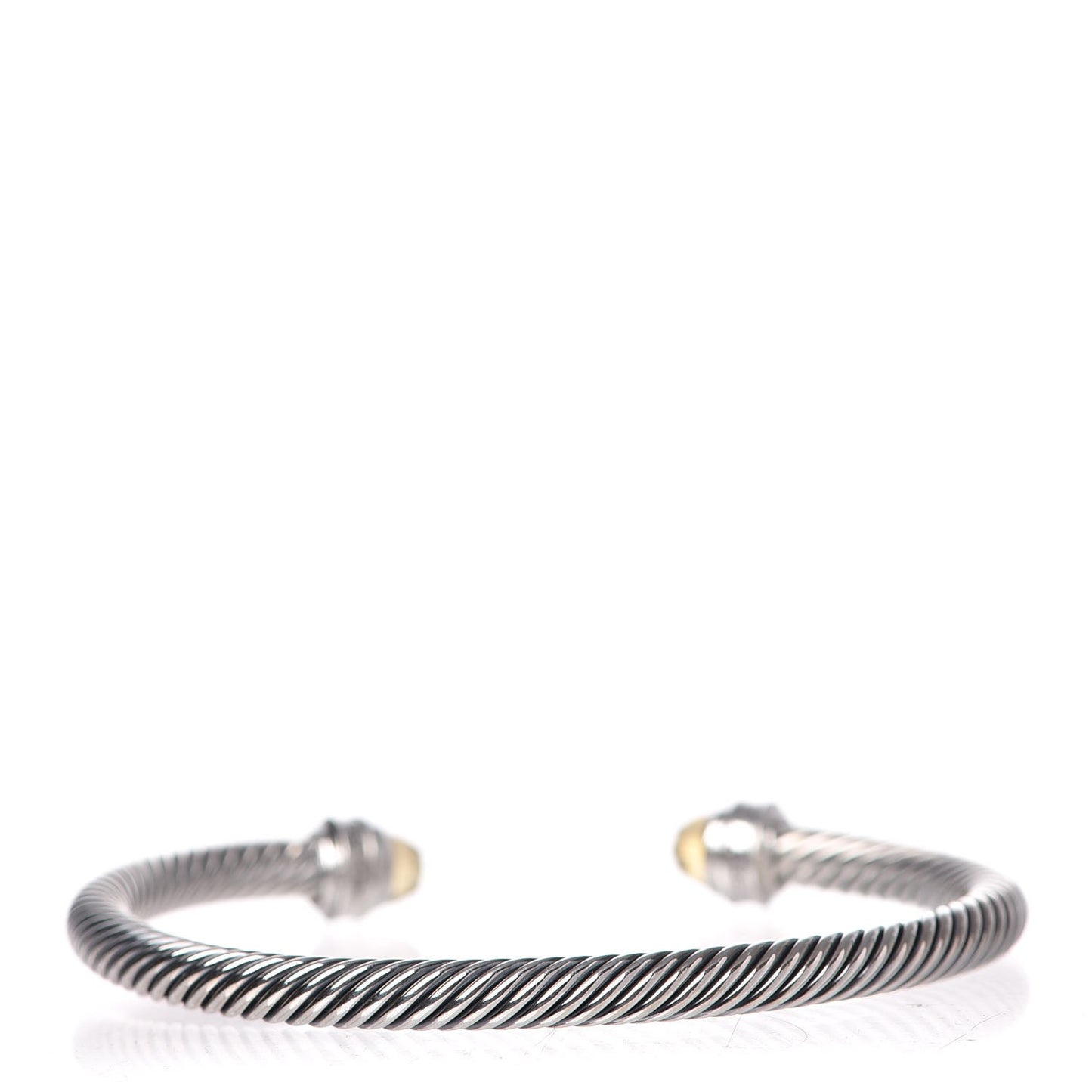 Sterling Silver Diamond Lemon Citrine 5mm Cable Classics Bracelet