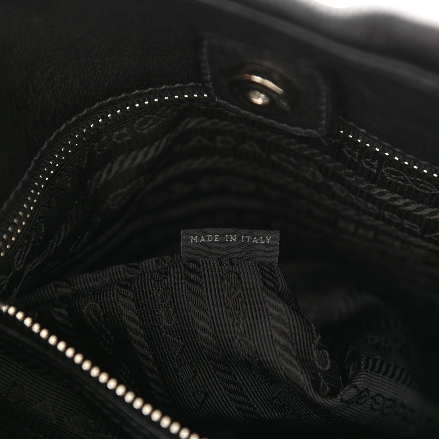 Prada Vitello Daino Side Pocket Hobo Black 6 of 9