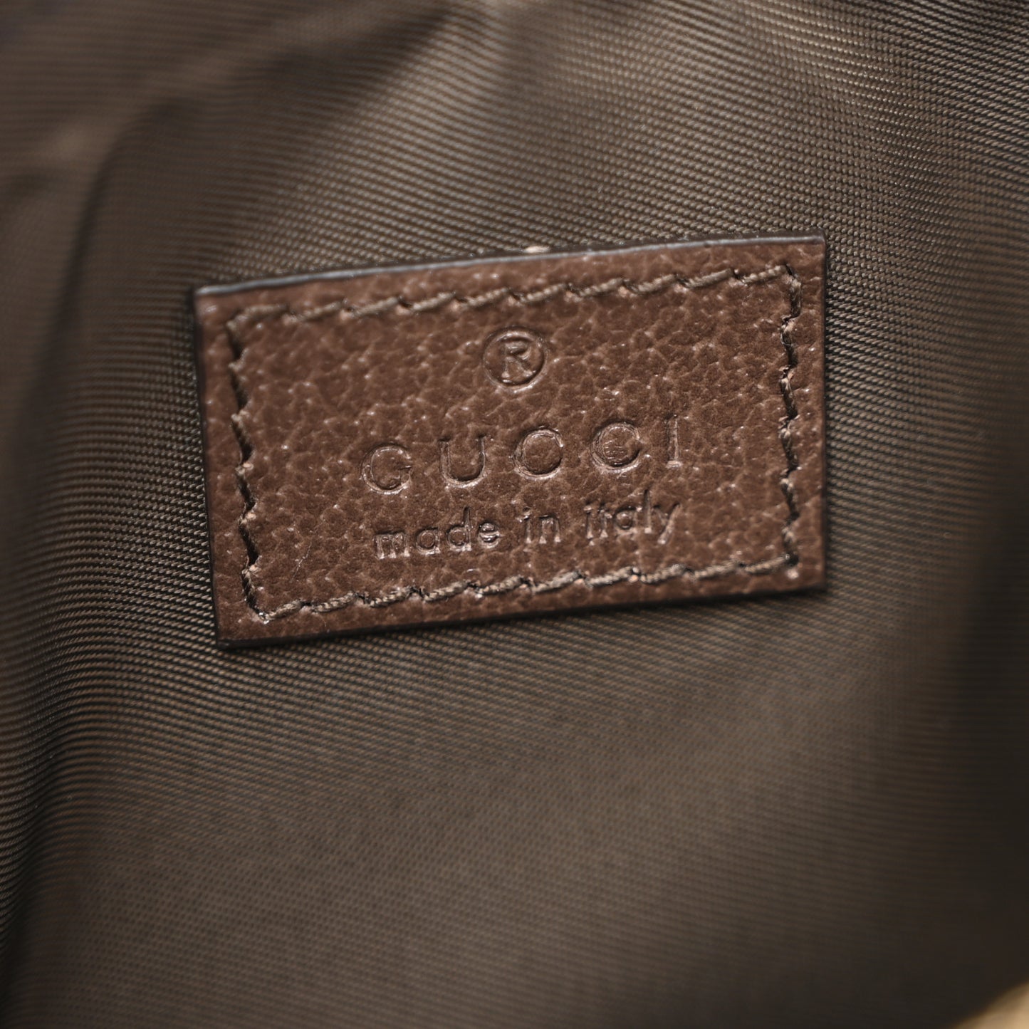 GG Supreme Monogram Textured Calfskin Web Medium Ophidia Cosmetic Case Beige Ebony New Acero